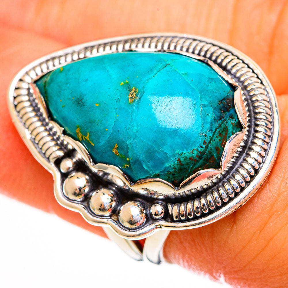 Chrysocolla Rings handcrafted by Ana Silver Co - RING113377