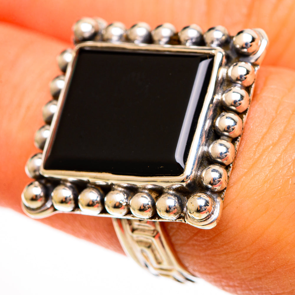 Black Onyx Rings handcrafted by Ana Silver Co - RING113389