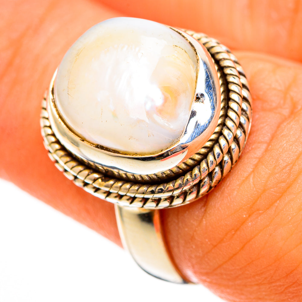 Mother Of Pearl Rings handcrafted by Ana Silver Co - RING113392