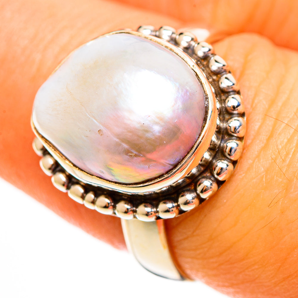 Mother Of Pearl Rings handcrafted by Ana Silver Co - RING113393