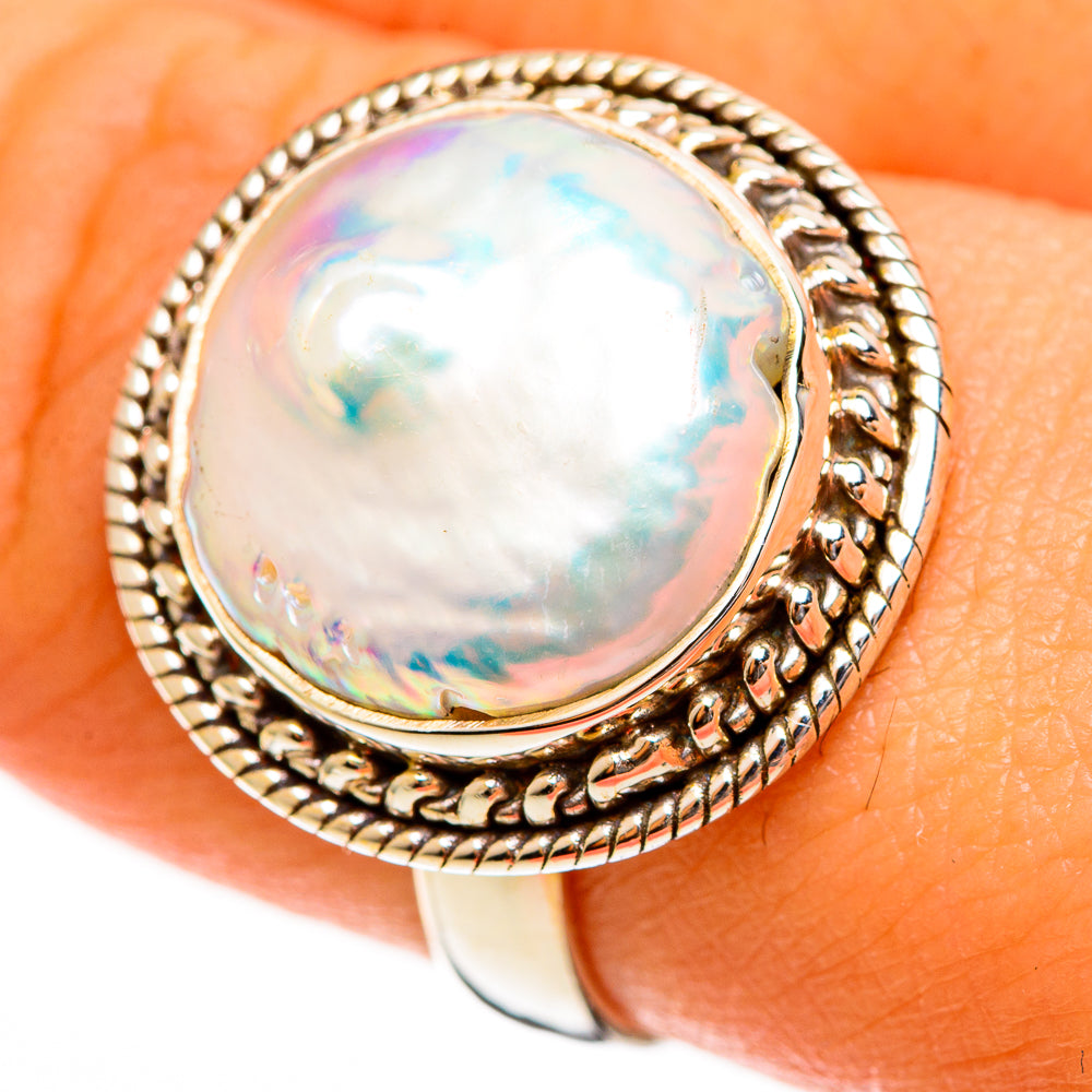 Mother Of Pearl Rings handcrafted by Ana Silver Co - RING113394