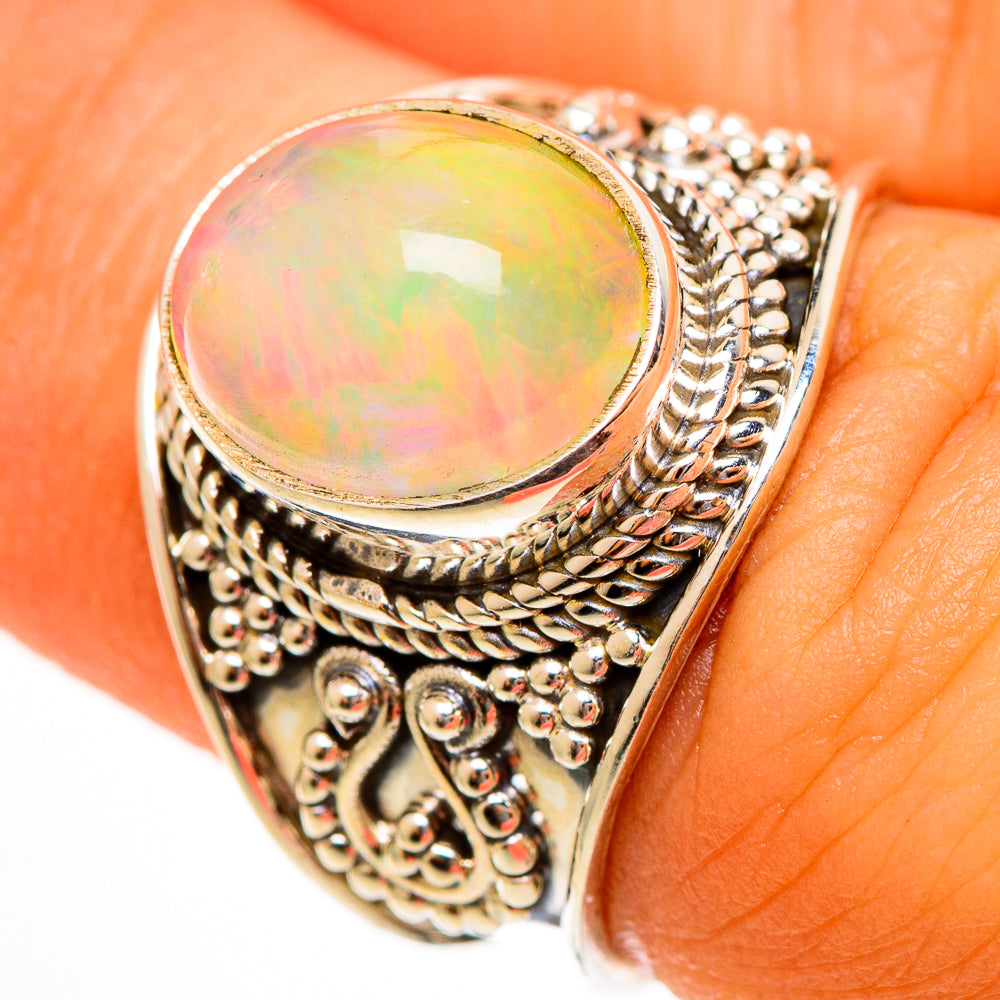 Ethiopian Opal Rings handcrafted by Ana Silver Co - RING113398