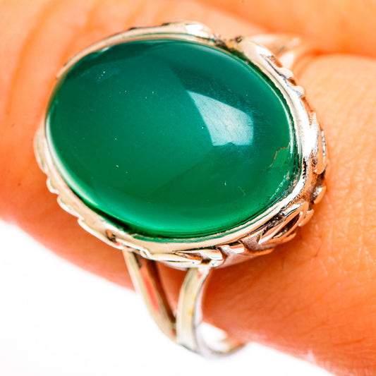 Green Onyx Rings handcrafted by Ana Silver Co - RING113403