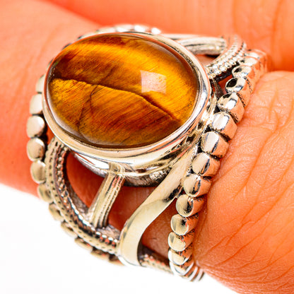Tiger Eye Rings handcrafted by Ana Silver Co - RING113407