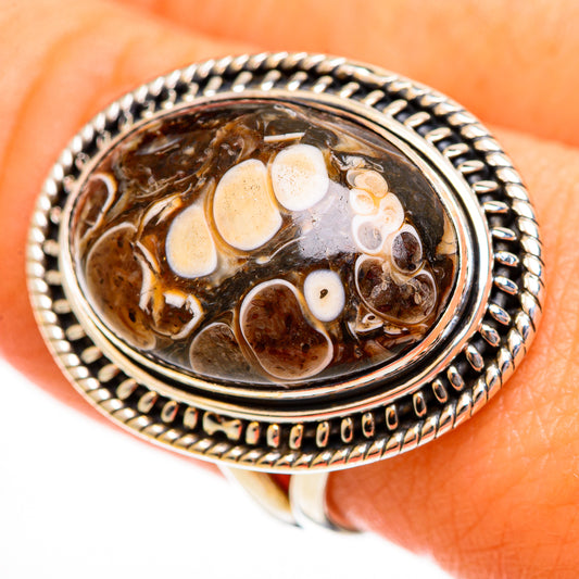 Turritella Agate Rings handcrafted by Ana Silver Co - RING113408