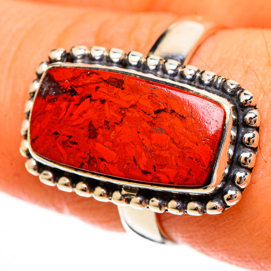 Red Jasper Rings handcrafted by Ana Silver Co - RING113409