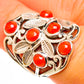 Mediterranean Red Coral Rings handcrafted by Ana Silver Co - RING113412