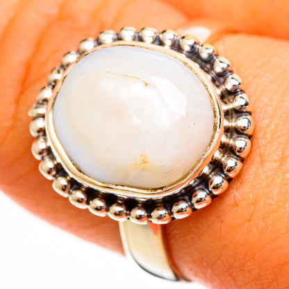 Mother Of Pearl Rings handcrafted by Ana Silver Co - RING113415