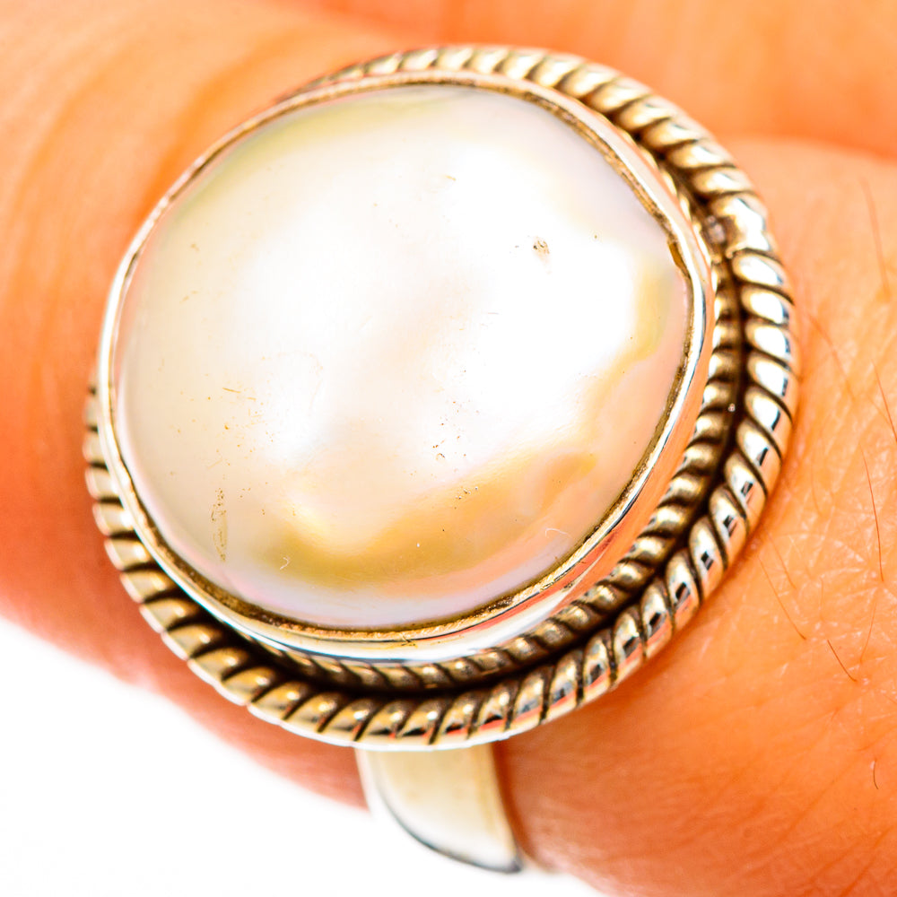 Mother Of Pearl Rings handcrafted by Ana Silver Co - RING113416