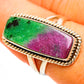 Ruby Zoisite Rings handcrafted by Ana Silver Co - RING113420