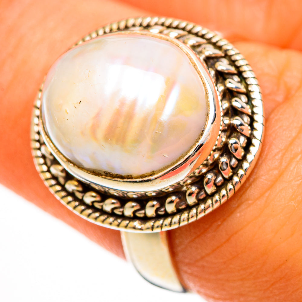 Mother Of Pearl Rings handcrafted by Ana Silver Co - RING113440