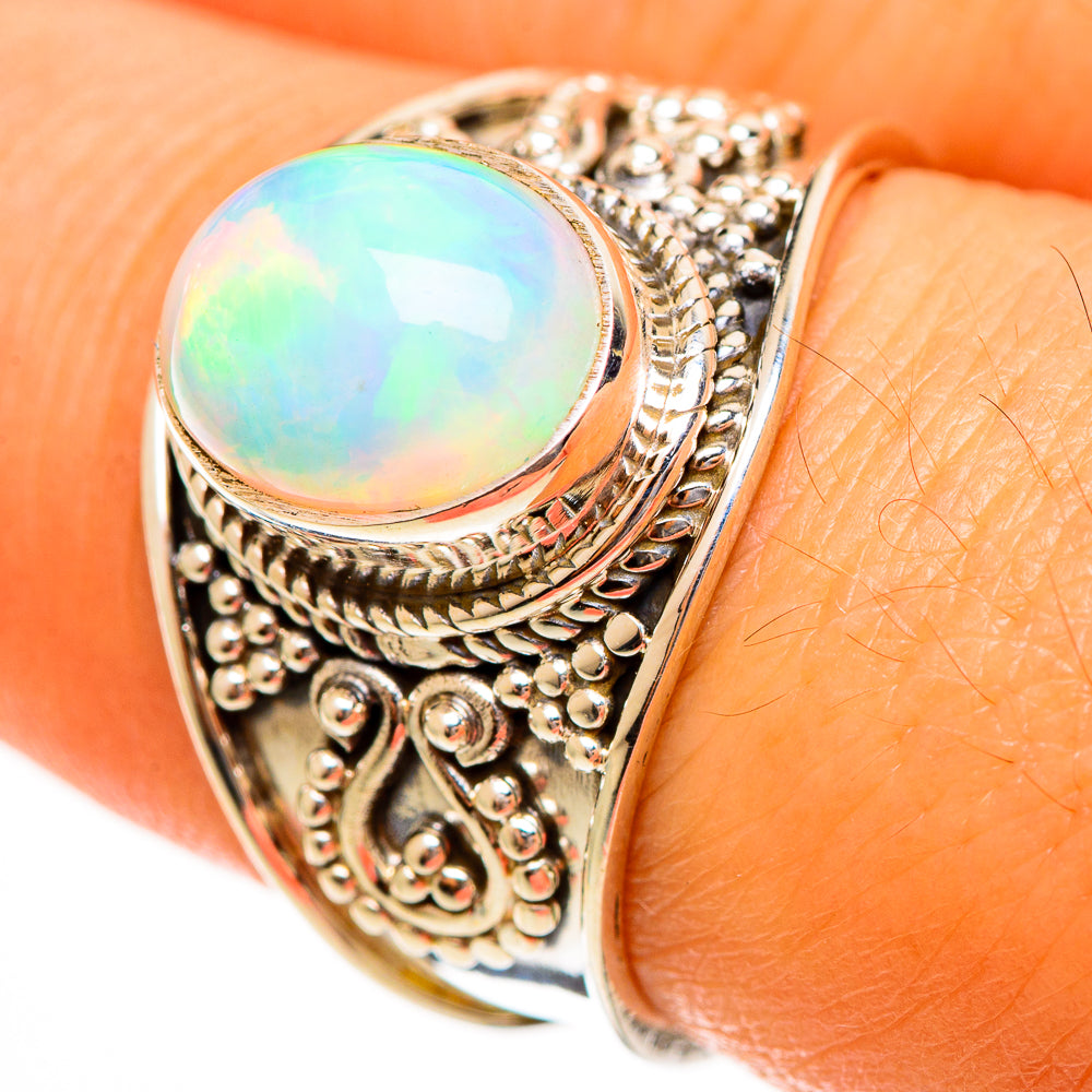 Ethiopian Opal Rings handcrafted by Ana Silver Co - RING113447