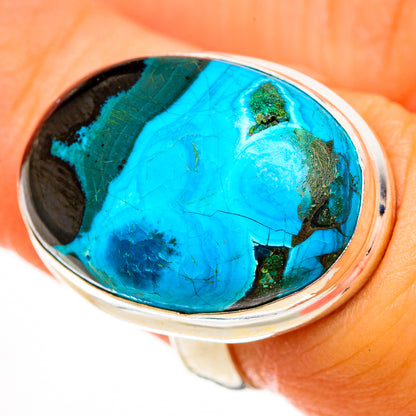Malachite In Chrysocolla Rings handcrafted by Ana Silver Co - RING113449