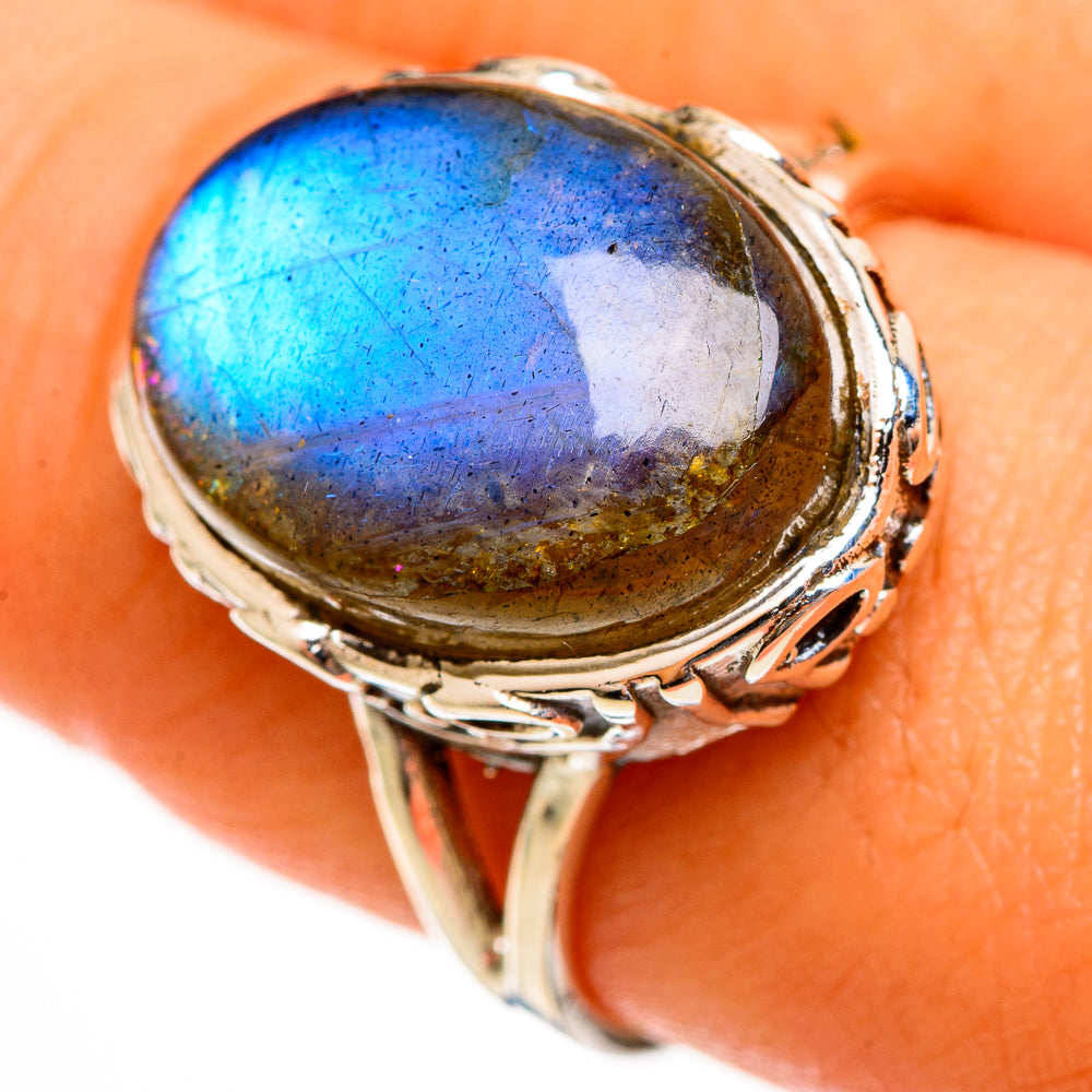 Labradorite Rings handcrafted by Ana Silver Co - RING113450