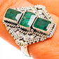 Emerald Rings handcrafted by Ana Silver Co - RING113451