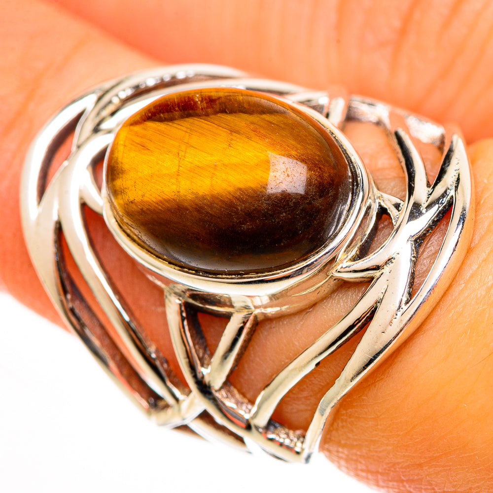 Tiger Eye Rings handcrafted by Ana Silver Co - RING113455