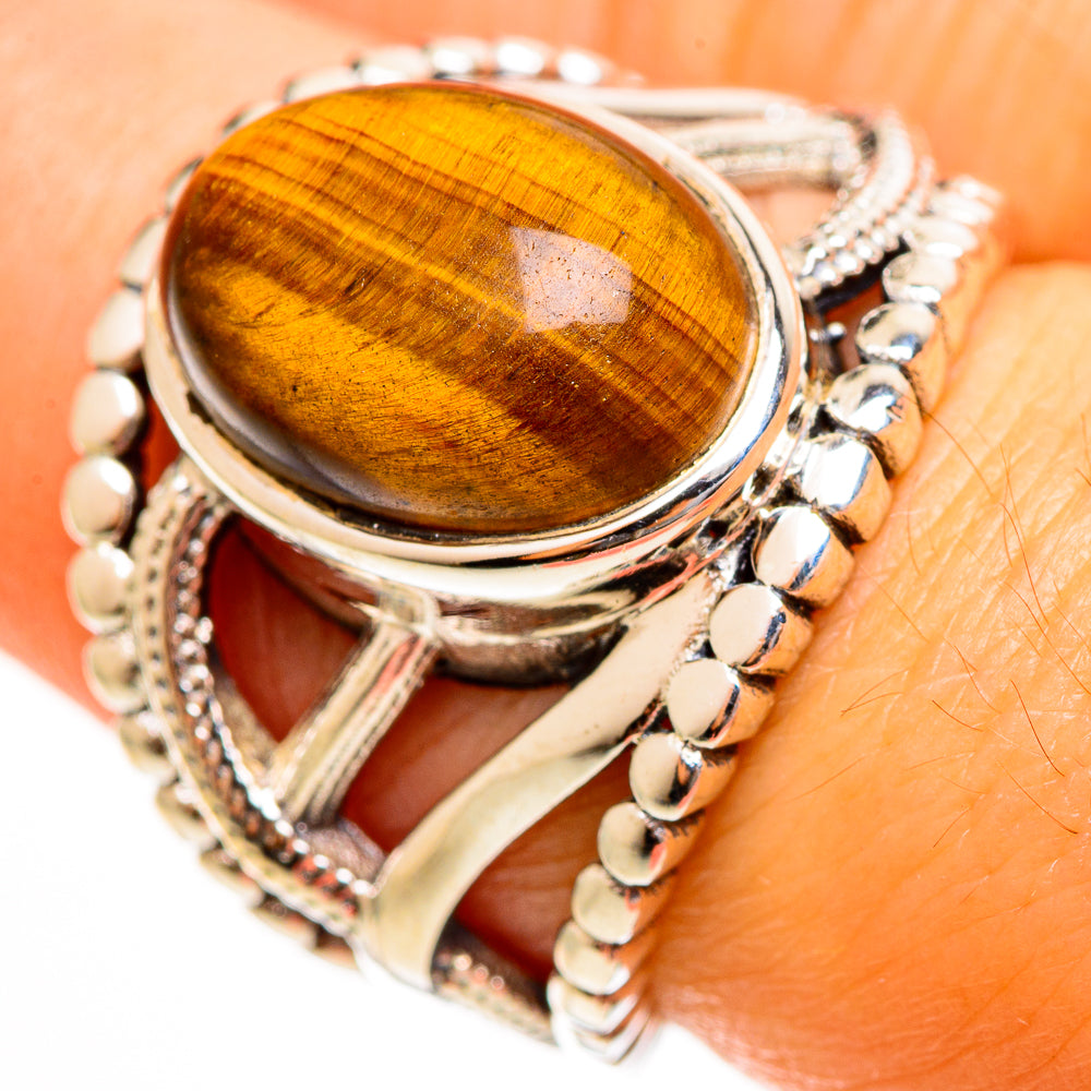 Tiger Eye Rings handcrafted by Ana Silver Co - RING113456