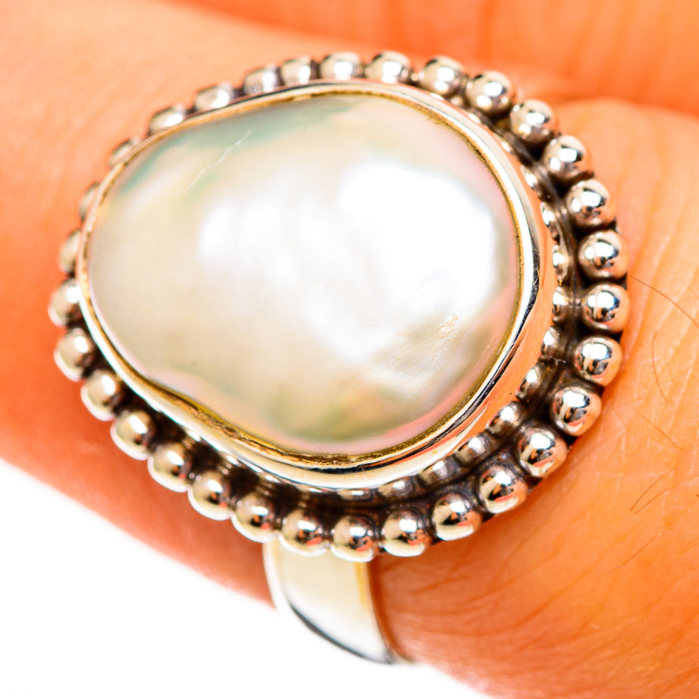 Mother Of Pearl Rings handcrafted by Ana Silver Co - RING113457