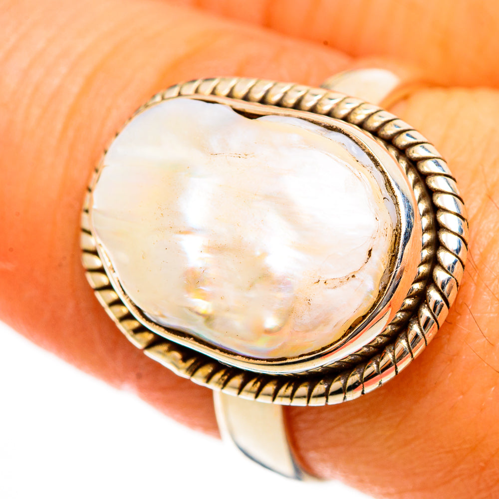 Mother Of Pearl Rings handcrafted by Ana Silver Co - RING113458