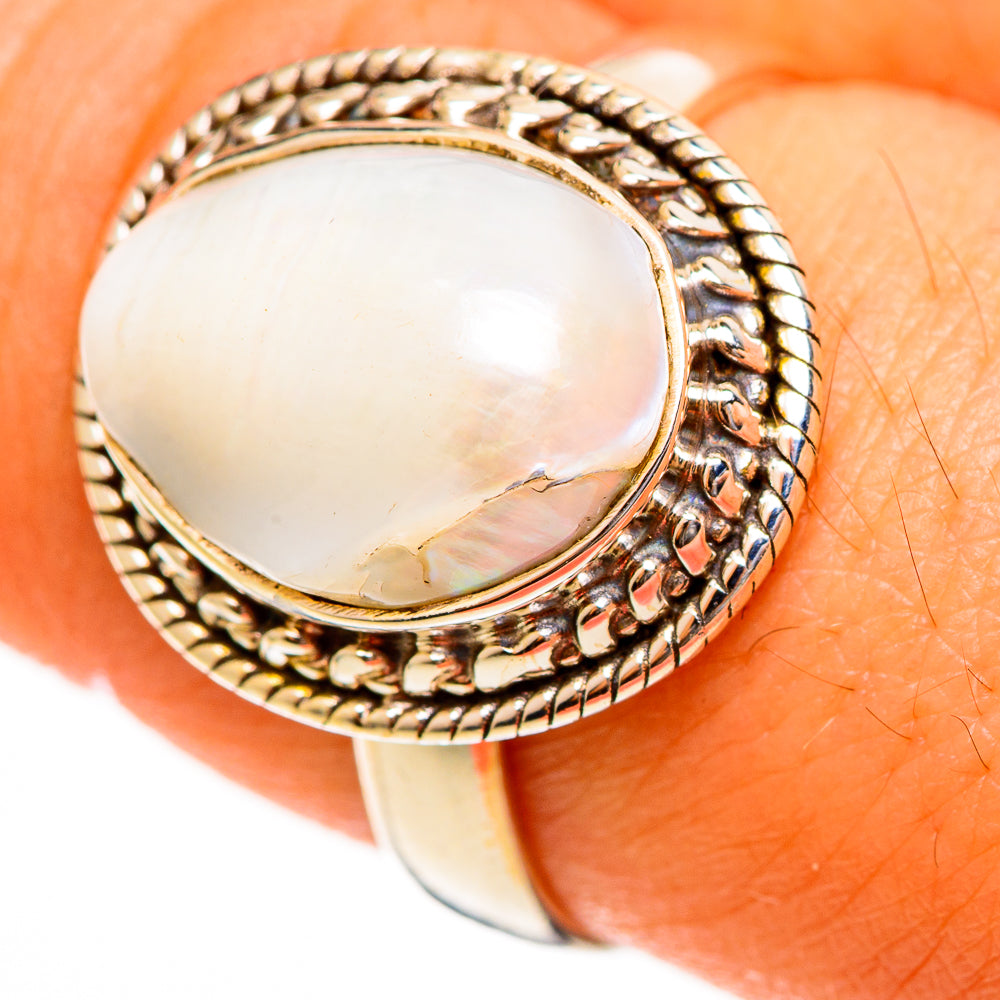 Mother Of Pearl Rings handcrafted by Ana Silver Co - RING113460