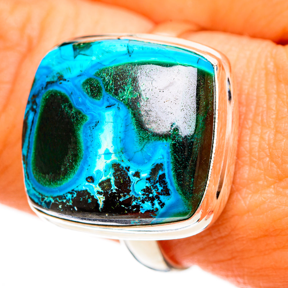 Malachite In Chrysocolla Rings handcrafted by Ana Silver Co - RING113462