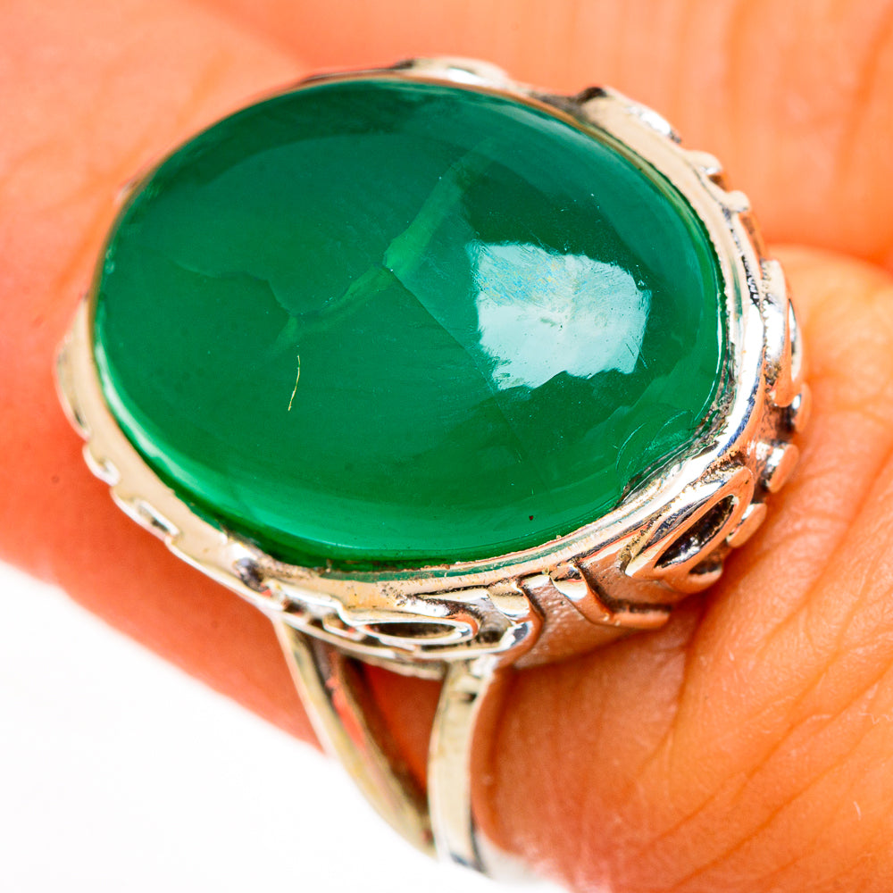 Green Onyx Rings handcrafted by Ana Silver Co - RING113469