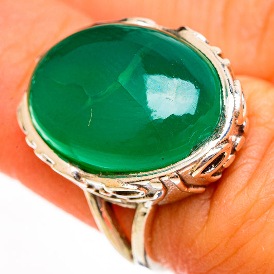 Green Onyx Rings handcrafted by Ana Silver Co - RING113469