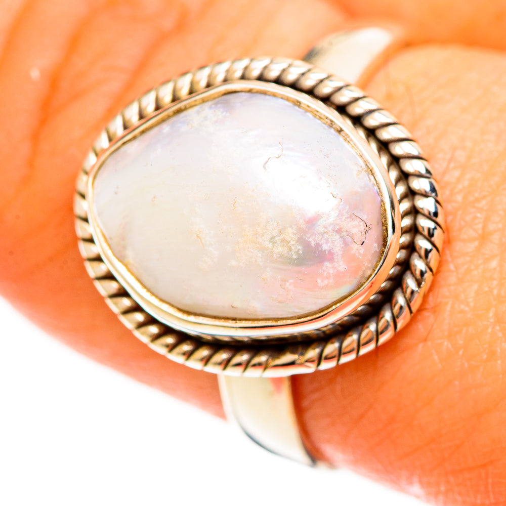 Mother Of Pearl Rings handcrafted by Ana Silver Co - RING113474