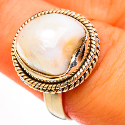 Mother Of Pearl Rings handcrafted by Ana Silver Co - RING113476