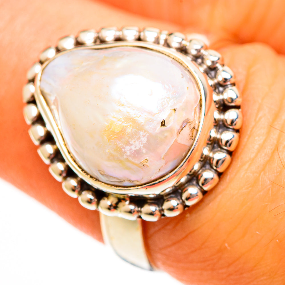 Mother Of Pearl Rings handcrafted by Ana Silver Co - RING113477