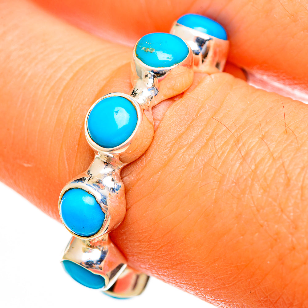Sleeping Beauty Turquoise Rings handcrafted by Ana Silver Co - RING113482