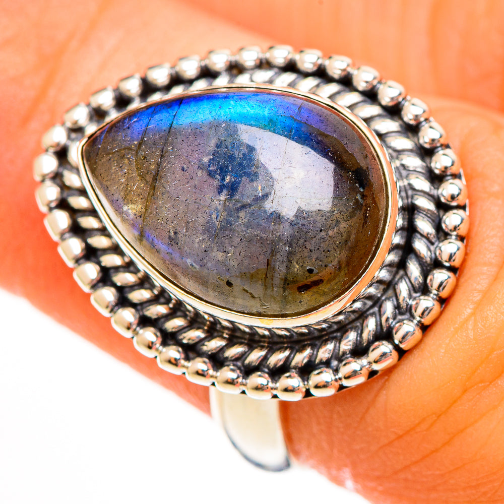 Labradorite Rings handcrafted by Ana Silver Co - RING113483