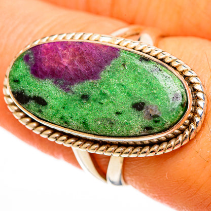 Ruby Zoisite Rings handcrafted by Ana Silver Co - RING113486