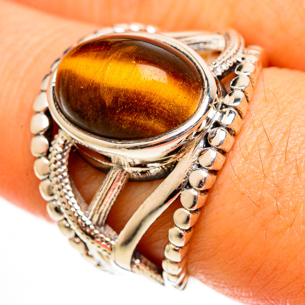 Tiger Eye Rings handcrafted by Ana Silver Co - RING113518