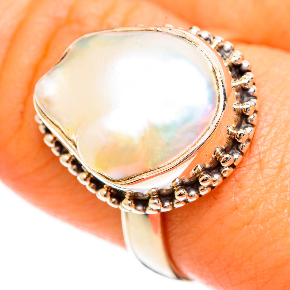 Mother Of Pearl Rings handcrafted by Ana Silver Co - RING113523