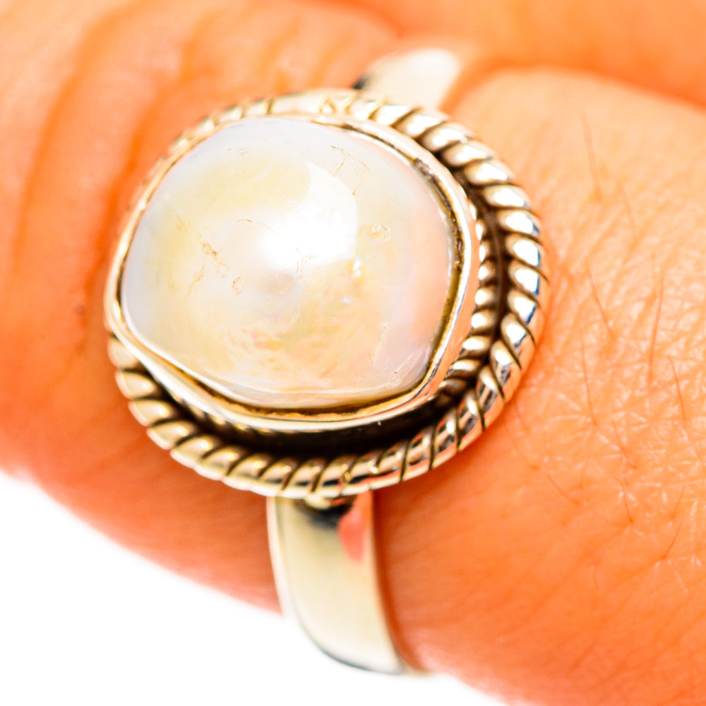 Mother Of Pearl Rings handcrafted by Ana Silver Co - RING113524