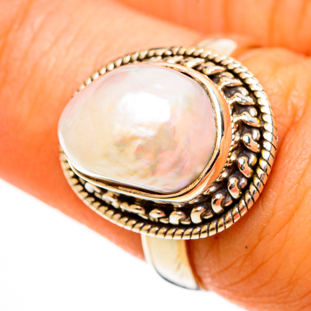 Mother Of Pearl Rings handcrafted by Ana Silver Co - RING113525