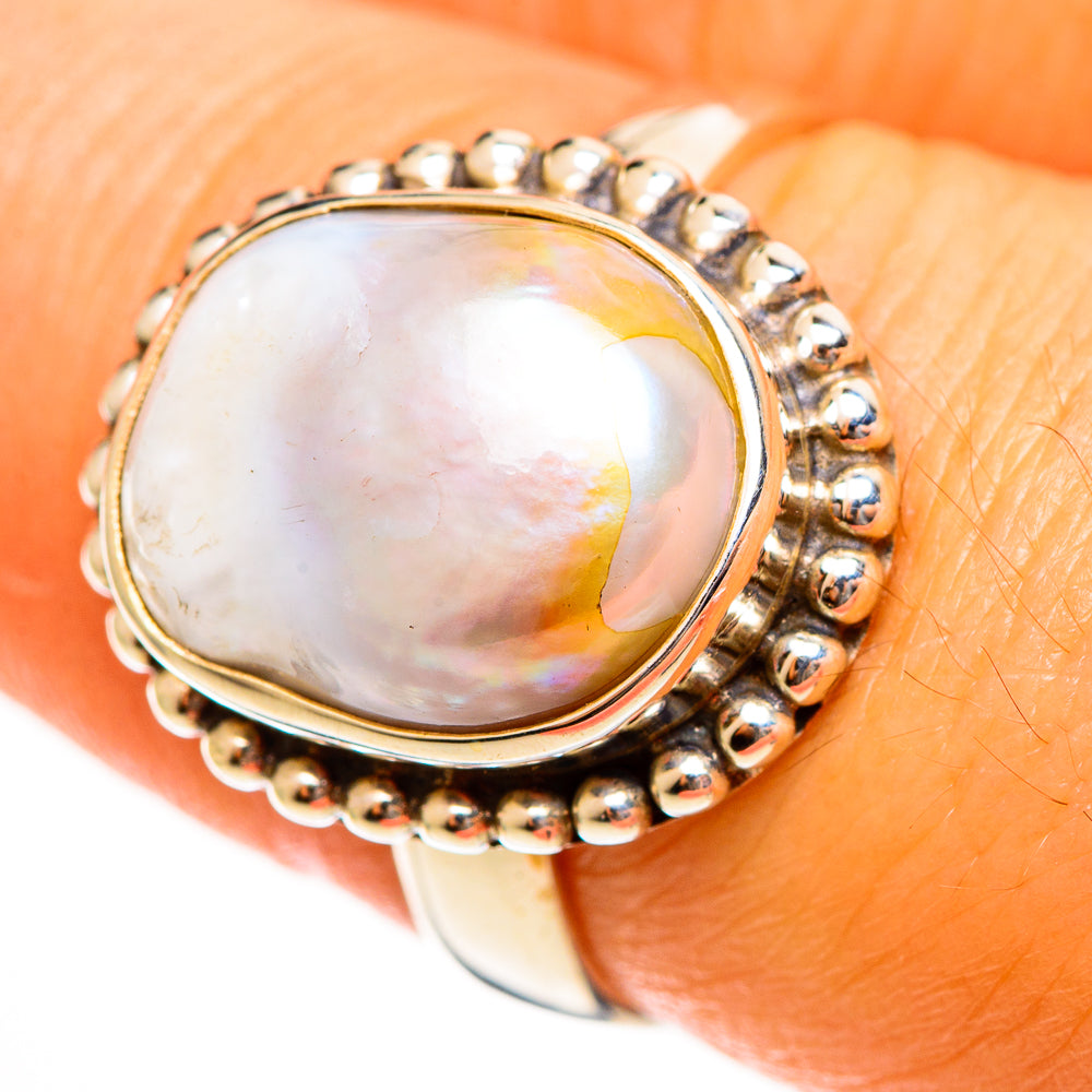 Mother Of Pearl Rings handcrafted by Ana Silver Co - RING113544