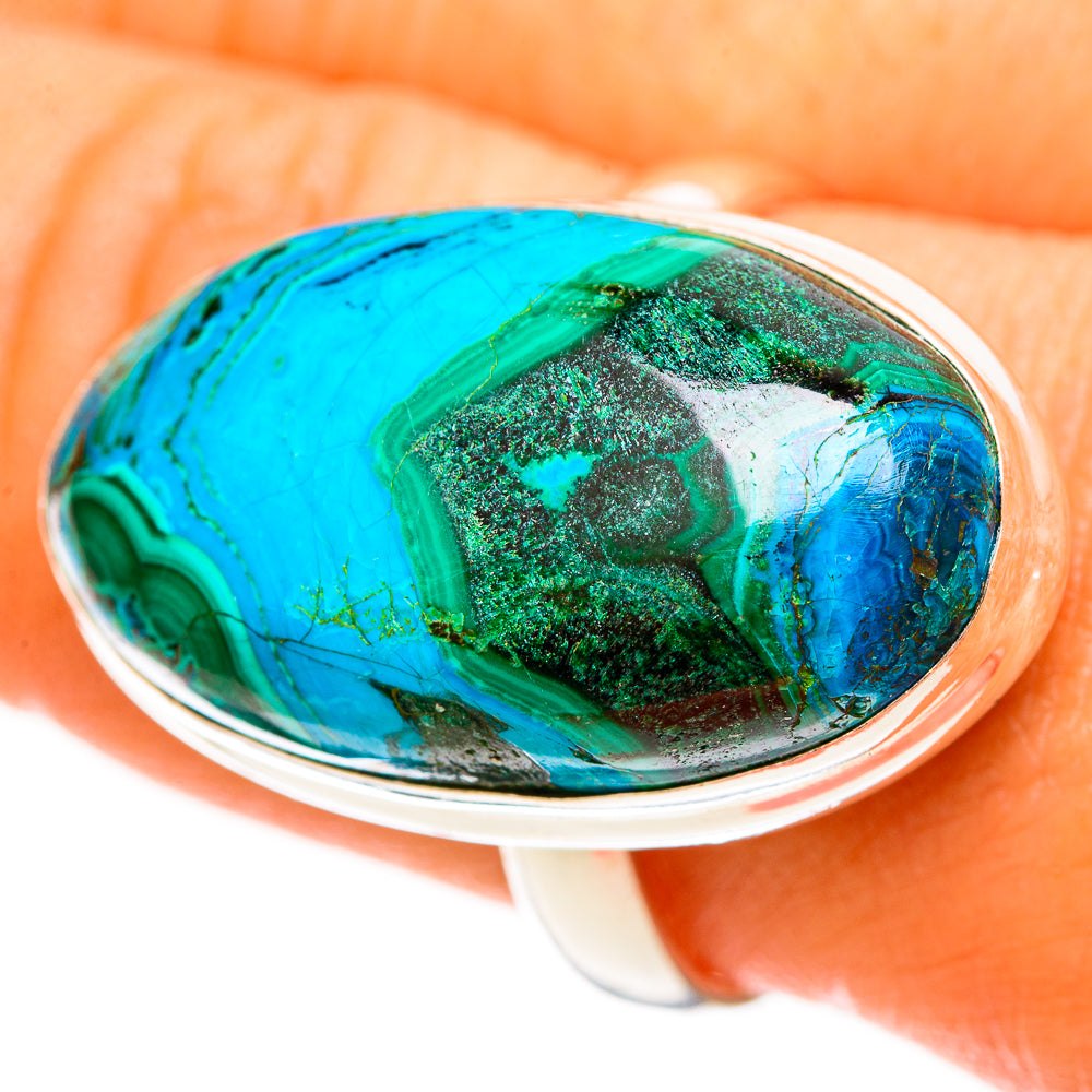 Malachite In Chrysocolla Rings handcrafted by Ana Silver Co - RING113548