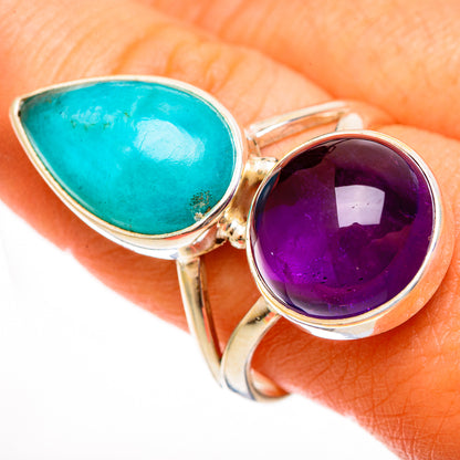 Peruvian Amazonite Rings handcrafted by Ana Silver Co - RING113552