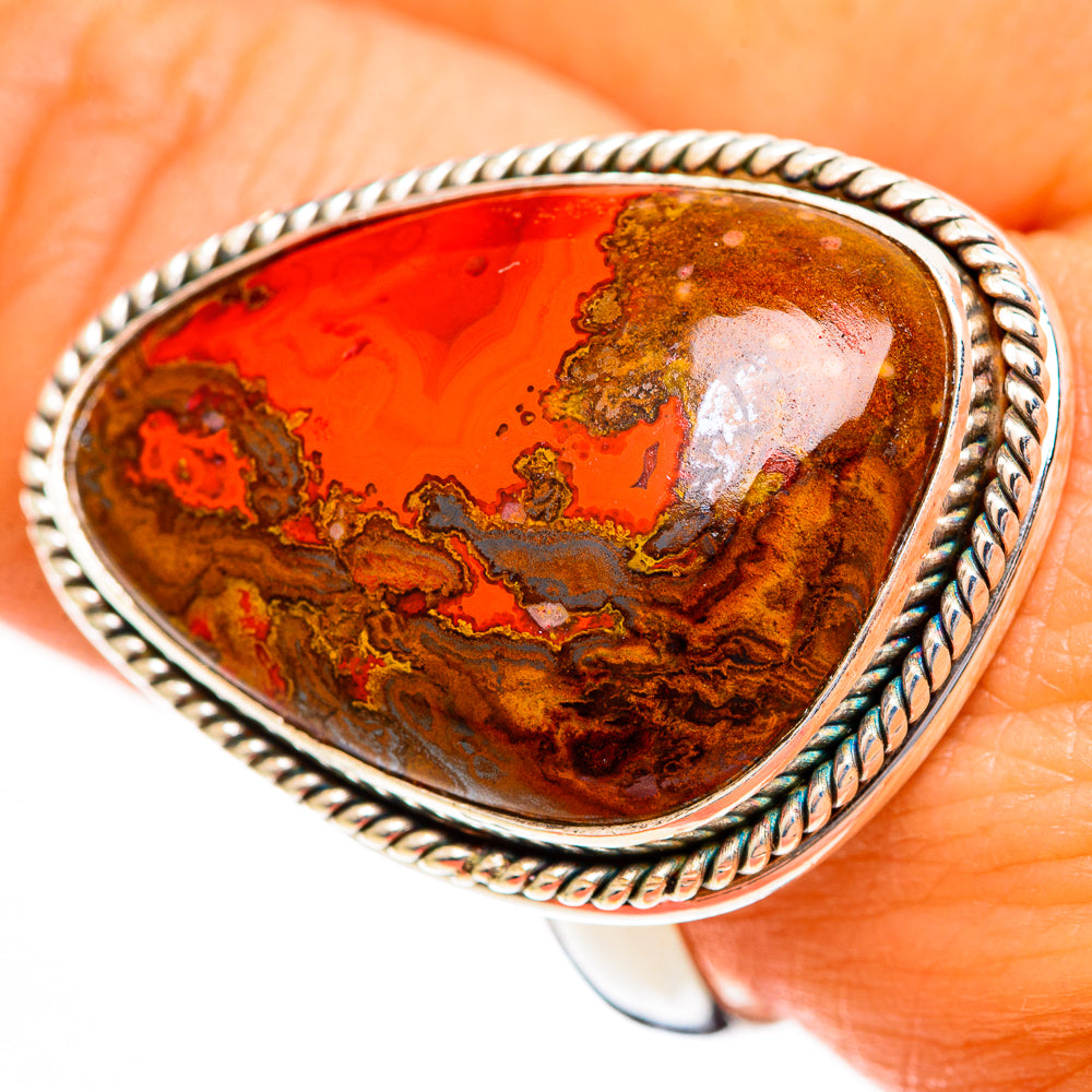 Moroccan Agate Rings handcrafted by Ana Silver Co - RING113562