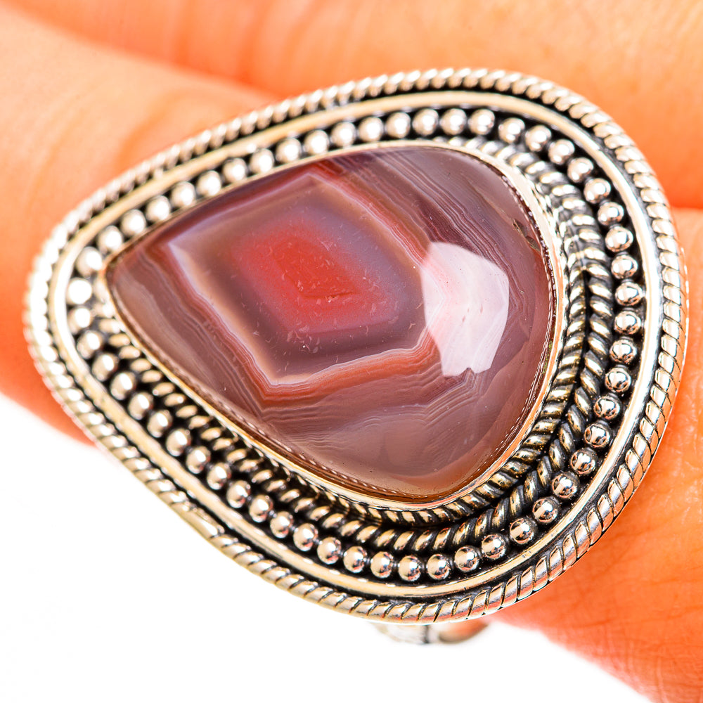 Botswana Agate Rings handcrafted by Ana Silver Co - RING113570