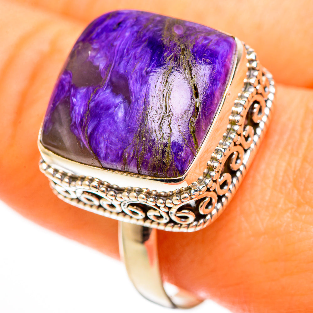 Charoite Rings handcrafted by Ana Silver Co - RING113574