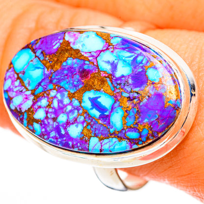 Purple Copper Composite Turquoise Rings handcrafted by Ana Silver Co - RING113576