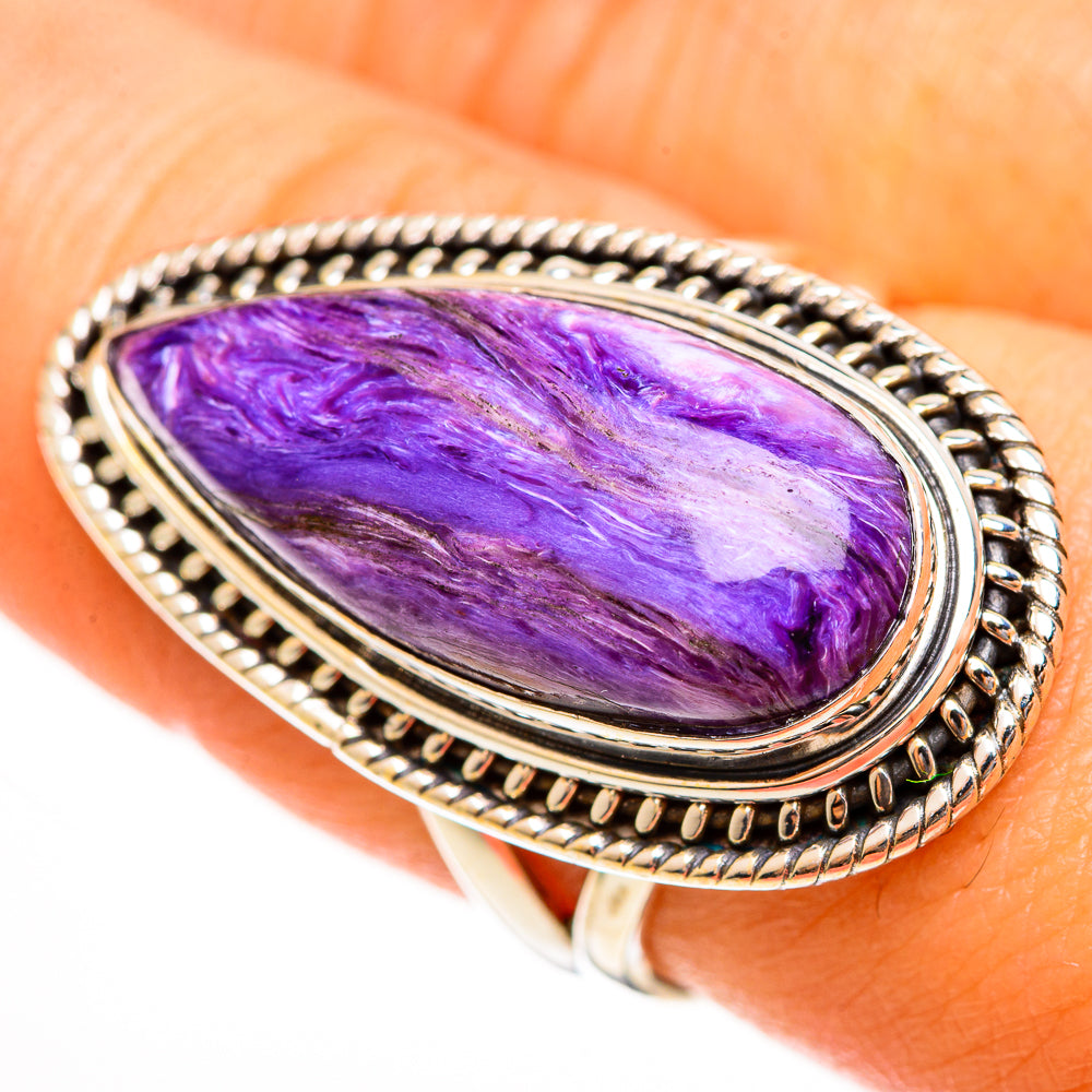 Charoite Rings handcrafted by Ana Silver Co - RING113577