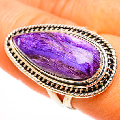 Charoite Rings handcrafted by Ana Silver Co - RING113577