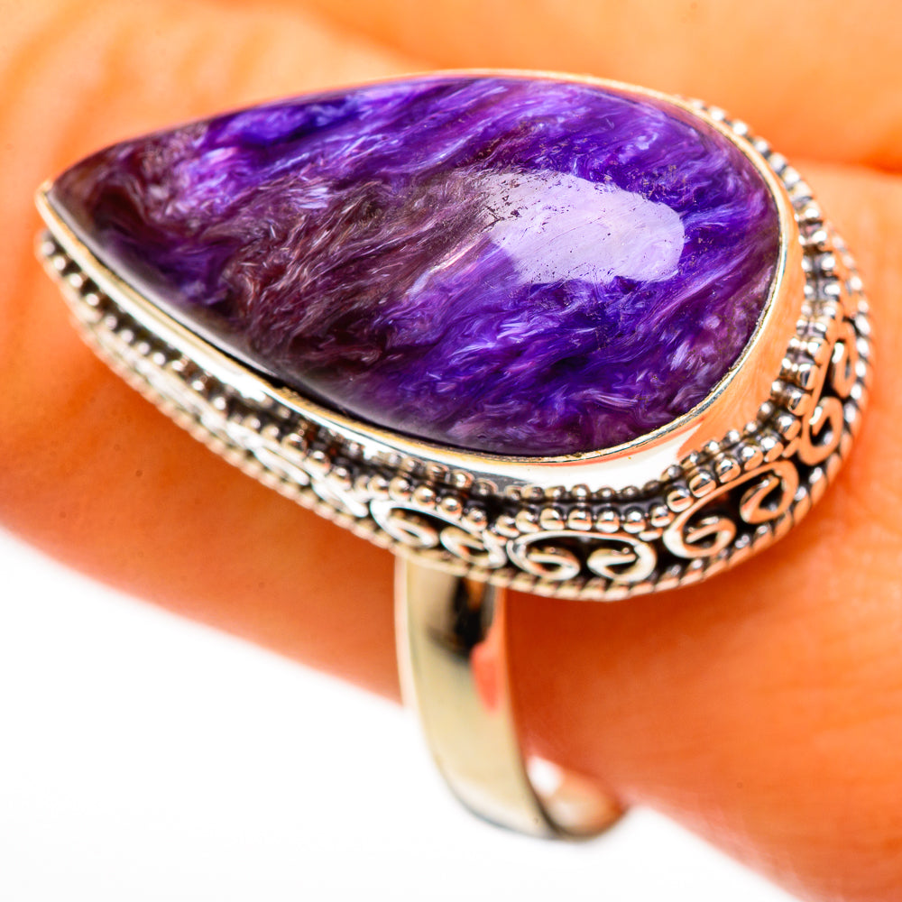 Charoite Rings handcrafted by Ana Silver Co - RING113578