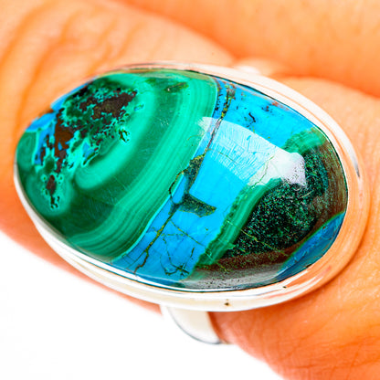 Malachite In Chrysocolla Rings handcrafted by Ana Silver Co - RING113586