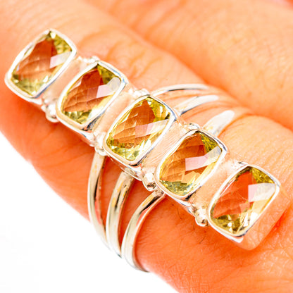 Green Amethyst Rings handcrafted by Ana Silver Co - RING113587