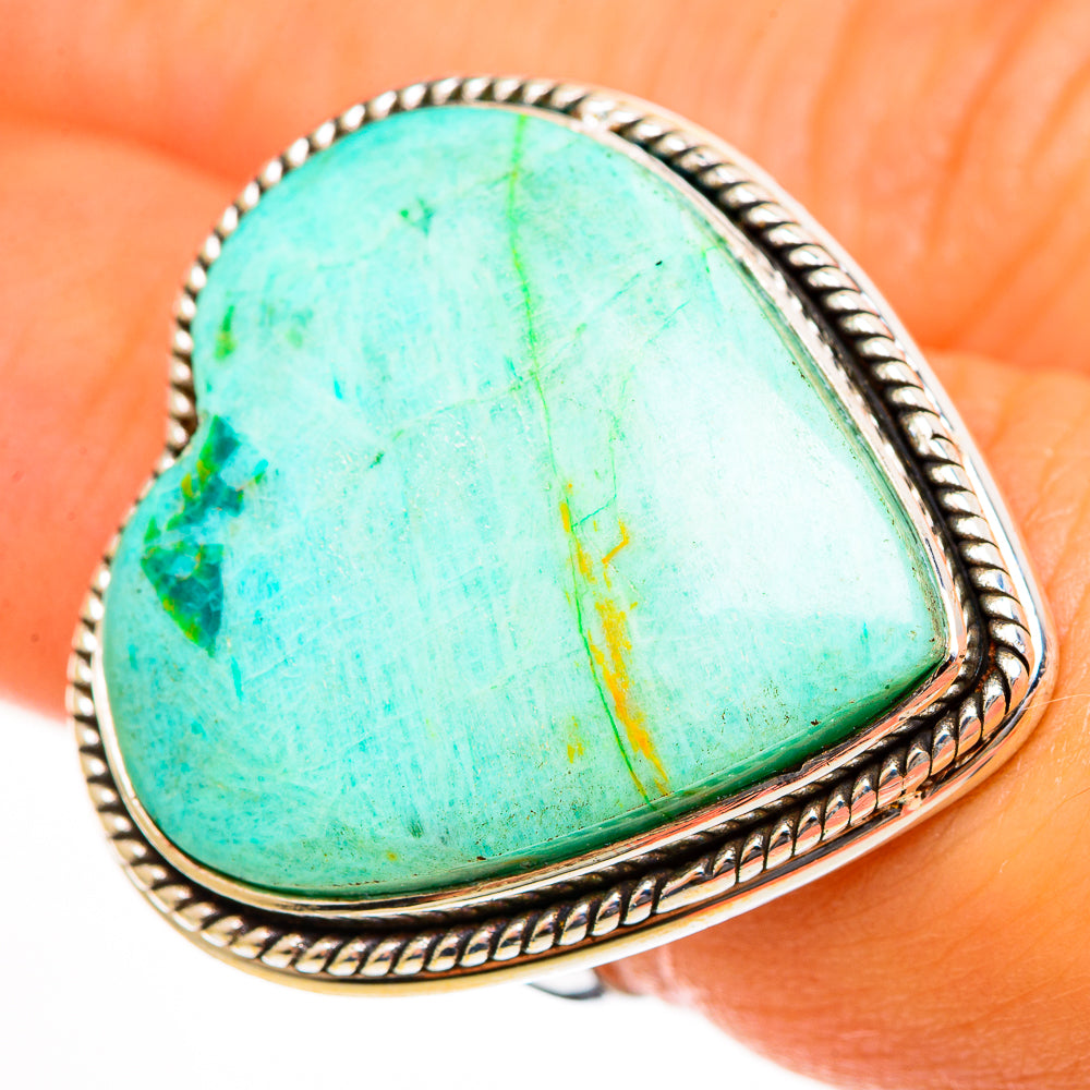 Chrysocolla Rings handcrafted by Ana Silver Co - RING113590